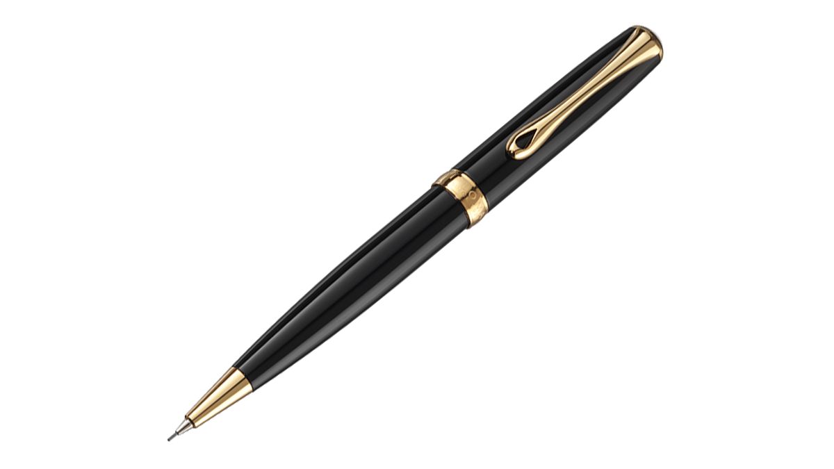 Portaminas Diplomat A2 Black Lacquer Gold