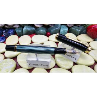 Pluma Estilográfica Pelikan Souverän M 800 Negro-Verde