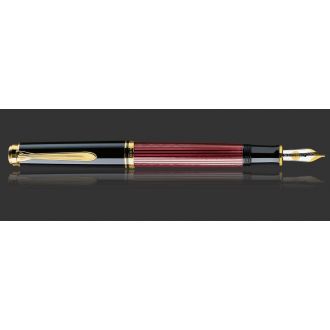 Pluma Estilográfica Pelikan Souverän M 600 Negro-Rojo