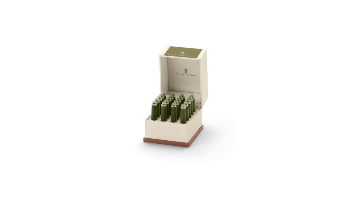 Caja 20 Cartuchos Graf Von Faber Castell Olive Green