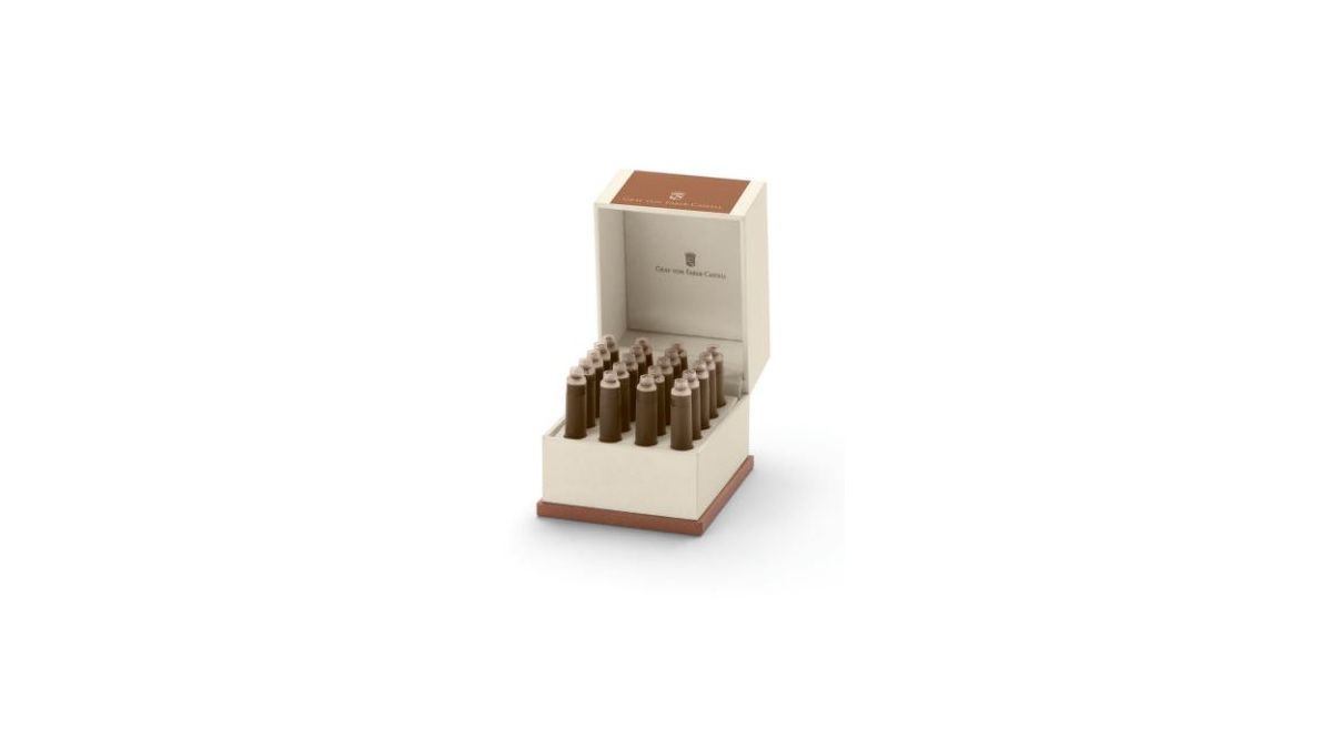 Caja 20 Cartuchos Graf Von Faber Castell Cognac Brown