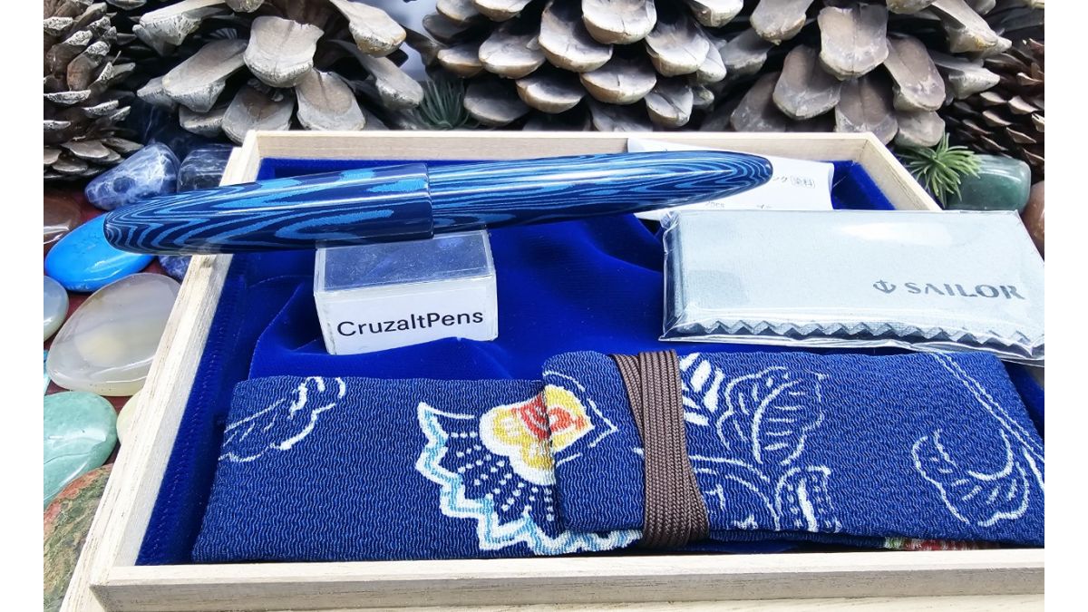 Pluma Estilográfica Sailor King of Pens Ripple Blue Ebonite Limited Edition