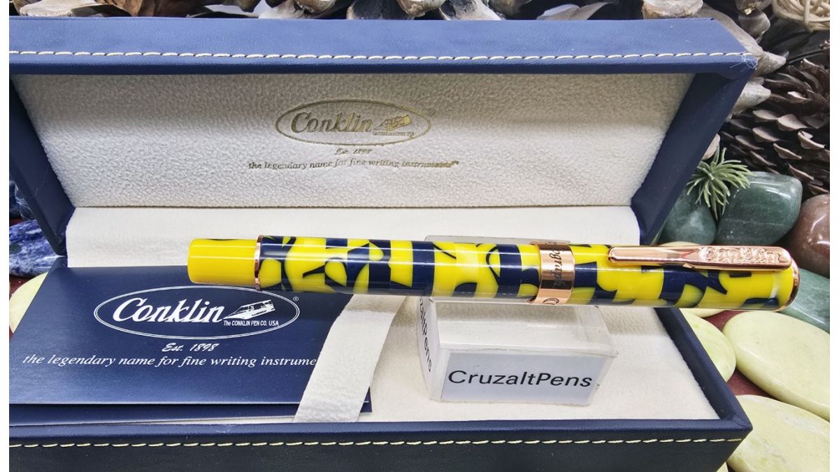 Pluma Conklin Stylograph Mosaic Yellowblue