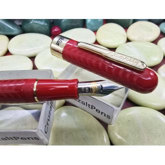 Pluma Conklin Mark Twain Crescent Filler Red