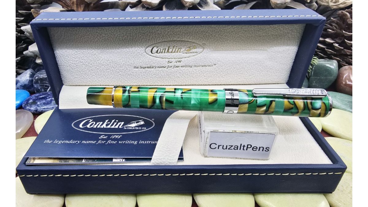 Pluma Estilográfica Conklin Stylograph Mosaic Green/brown